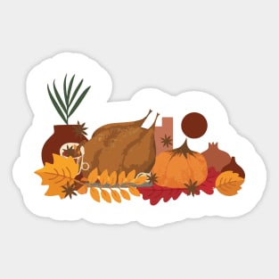 Happy thanksgiving day food | Holidays Sticker